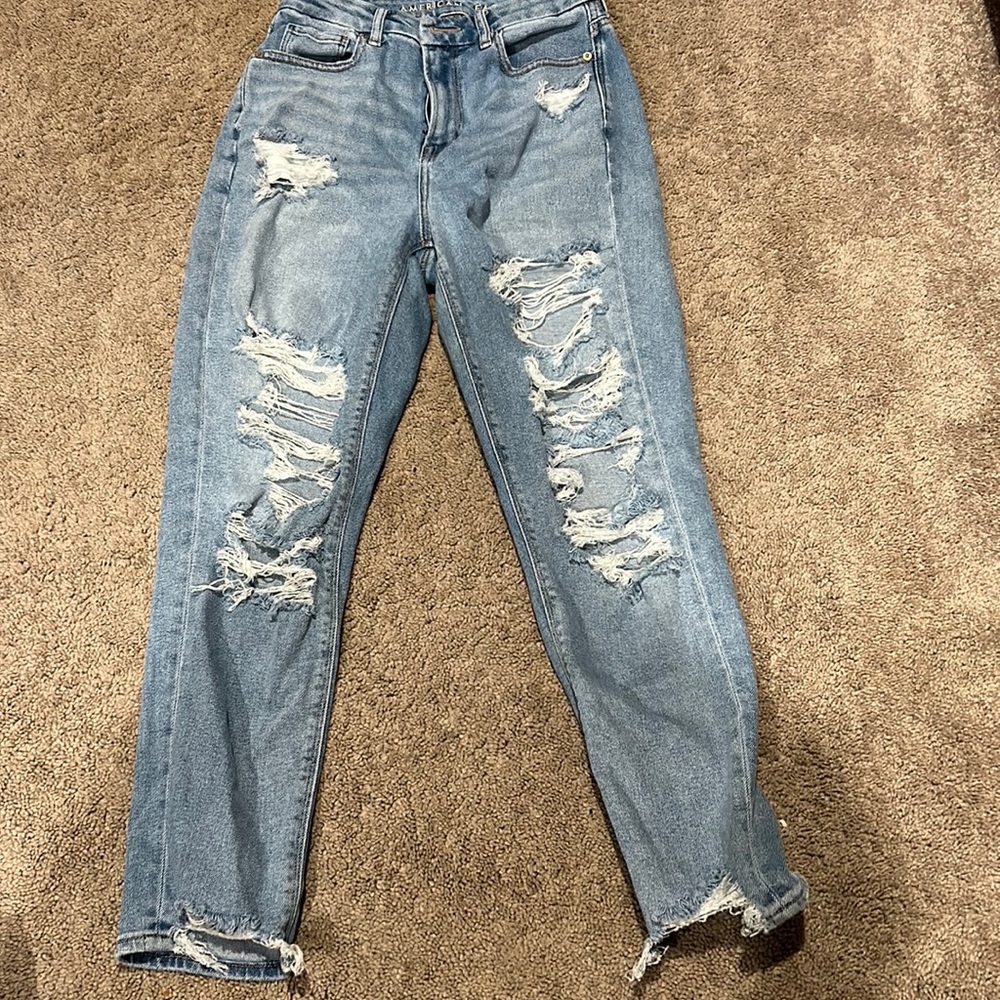 Blue mom jeans
